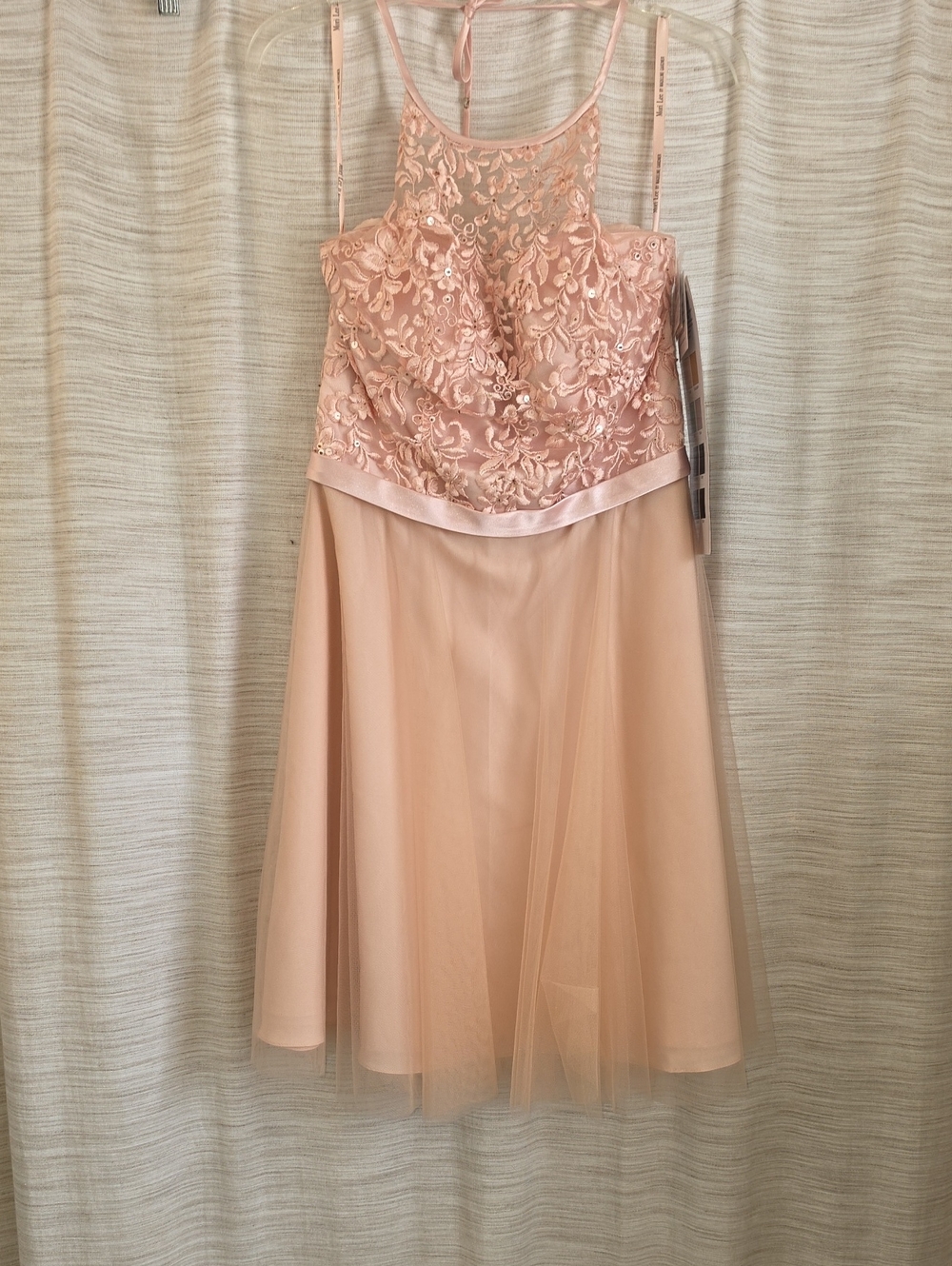 NWT Morilee Bridesmaid Short Tulle Dress Style 135 Blush Pink Size 12